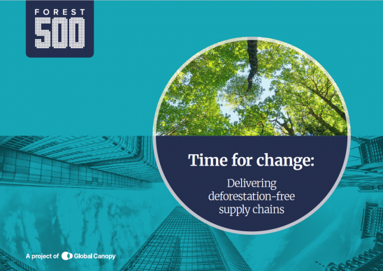 Time for change: Delivering deforestation-free supply chains report cover