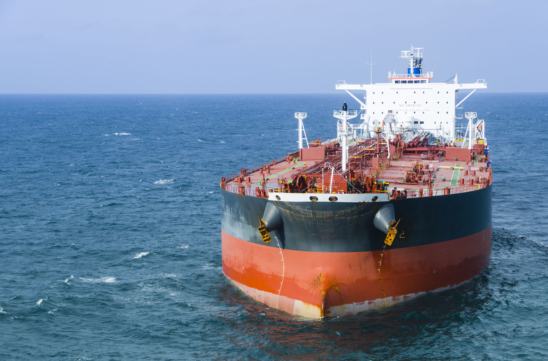 Oil tanker in sea