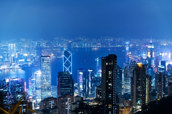 Hong Kong skyline at night