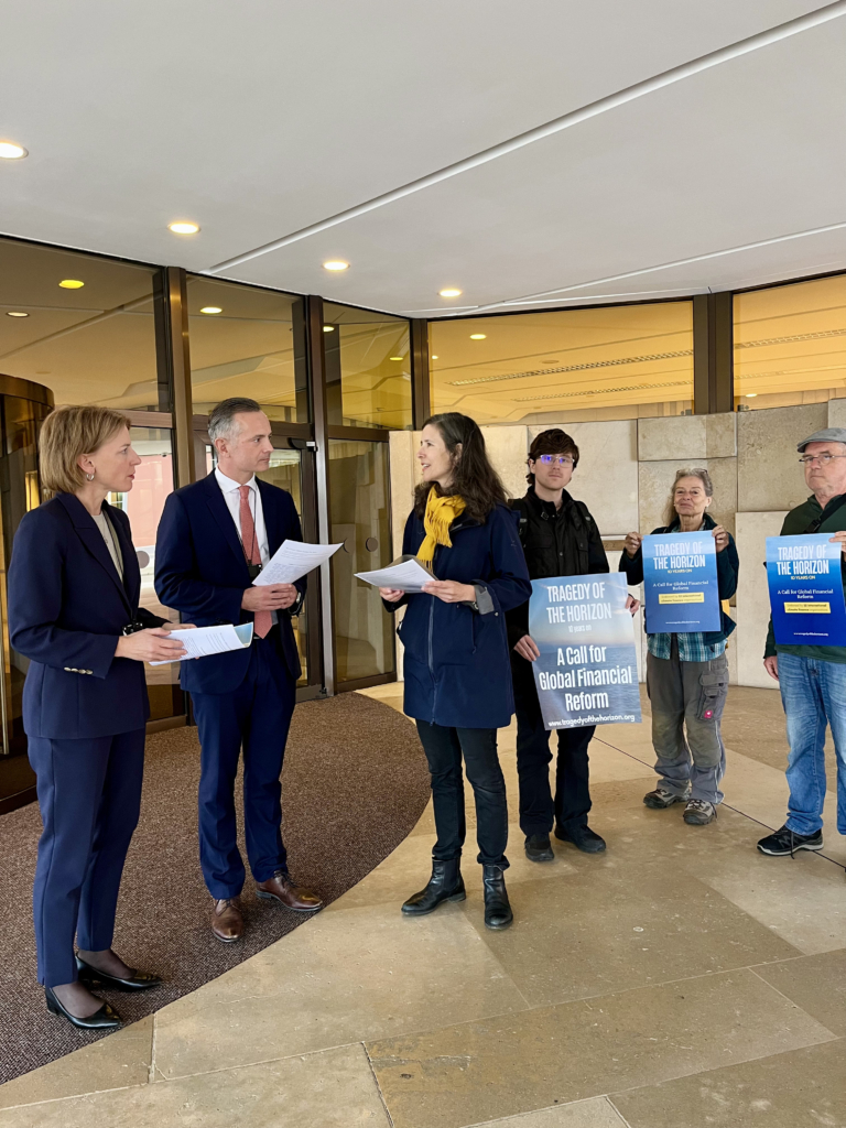 Statement being handed to representatives of the BCBS
